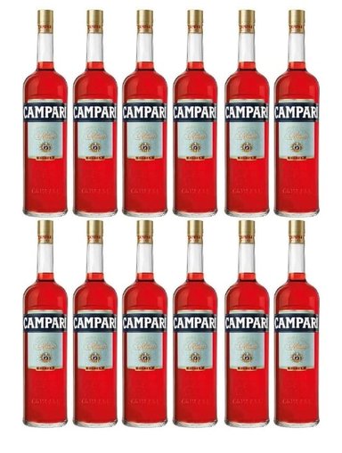 LICOR CAMPARI BITTER ORIGINAL 750ML - 12 UND