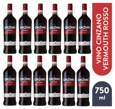 VERMOUTH CINZANO ROSSO BOTELLA 750ML - 12 UND