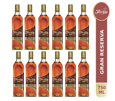 RON FLOR DE CAÑA 7 AÑOS BOTELLA 750ML - 12 UND