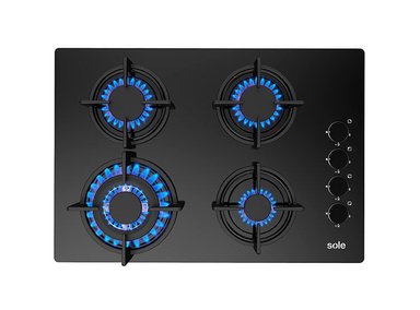 ENCIMERA SOLE SOLCO047V2 VIDRIO TEMPLADO 60 CM 4 HORNILLAS