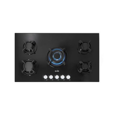 ENCIMERA SOLE SOLCO 033 VIDRIO TEMPLADO 86 CM 5 HORNILLAS