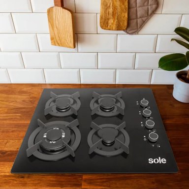 ENCIMERA SOLE SOLCO068 VIDRIO TEMPLADO 4 HORNILLAS