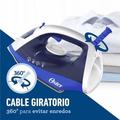 PLANCHA OSTER® A VAPOR CON BASE ANTIADHERENTE GCSTBS6003 053 AZUL