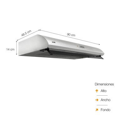 CAMPANA EXTRACTORA SOLE ATENEA 90 CM  TURE24CO