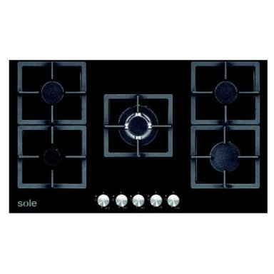 ENCIMERA SOLE VIDRIO TEMPLADO 86 CM 5 HORNILLAS SOLCO041
