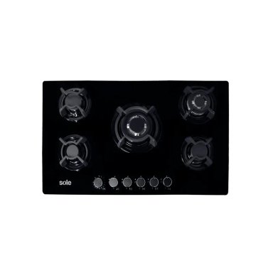ENCIMERA SOLE VIDRIO TEMPLADO 86 CM 5 HORNILLAS   SOLCO059