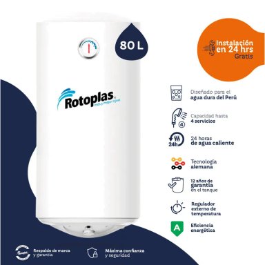 TERMA ELÉCTRICA ROTOPLAS 80L