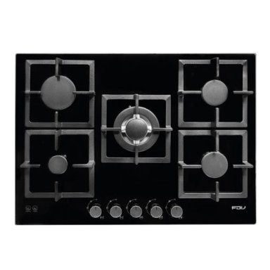 ENCIMERA A GAS 5 QUEMADORES 70CM BLACK FDV