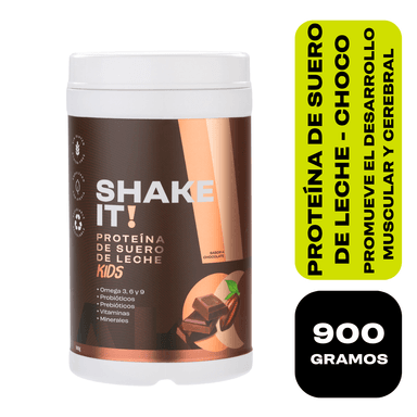 SHAKE IT! PROTEÍNA DE SUERO DE LECHE KIDS CHOCOLATE 900 GR
