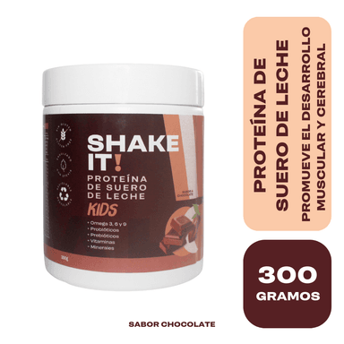 SHAKE IT! POLVO DE PROTEINA DE SUERO DE LECHE KIDS SABOR VAINILLA X 300GR