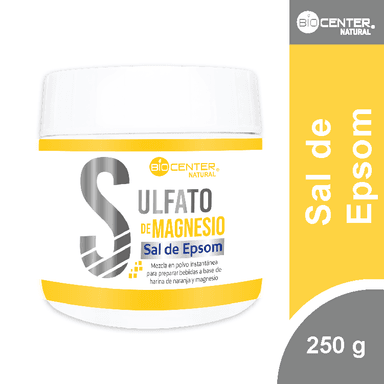 SULFATO DE MAGNESIO (SAL DE EPSOM) X 250 G - BIOCENTER NATURAL