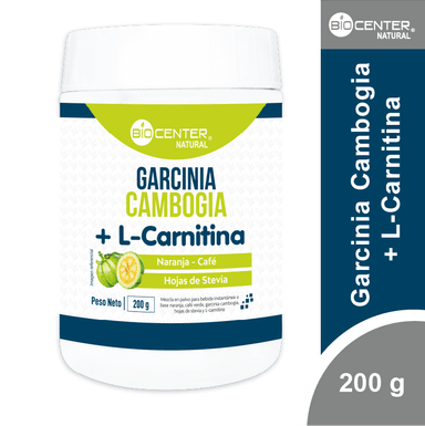 GARCINIA CAMBOGIA + L-CARNITINA X 200 G - BIOCENTER NATURAL