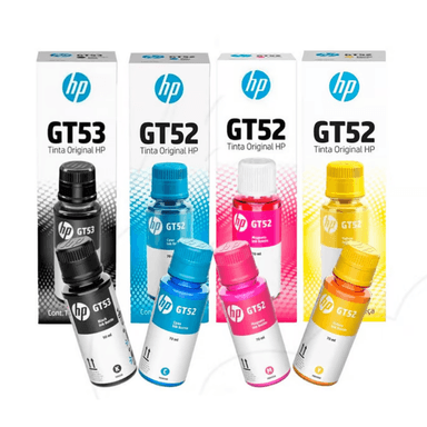 KIT TINTA HP GT52 Y GT53 PACK 4 EN 1