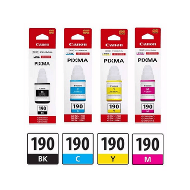 TINTA CANON GI-190 NEGRO PACK 4 BOTELLAS ORIGINAL