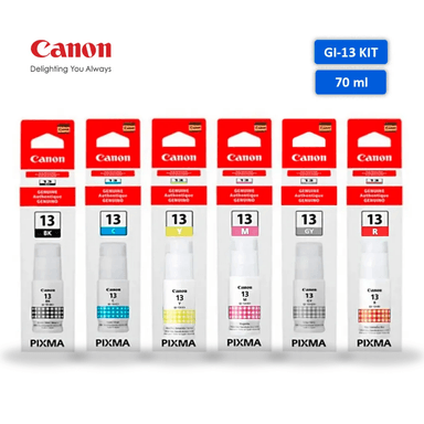 TINTA CANON GI-13 MULTICOLOR KIT 6 BOTELLAS ORIGINAL