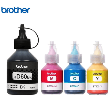 TINTAS BROTHER MULTICOLOR KIT ORIGINAL D60BK / BT5001CMY