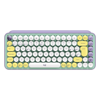 TECLADO LOGITECH POP KEYS MULTI-DEVICE WIRELESS/BT FRESH VIBES LILA/GREEN - 2
