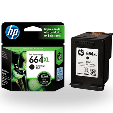 CARTUCHO DE TINTA HP 664XL NEGRO ORIGINAL (F6V29AL)