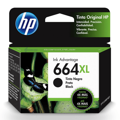 CARTUCHO DE TINTA HP 664XL NEGRO ORIGINAL (F6V29AL)
