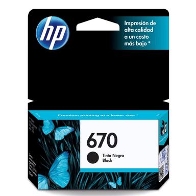 CARTUCHO DE TINTA HP 670 NEGRO ORIGINAL