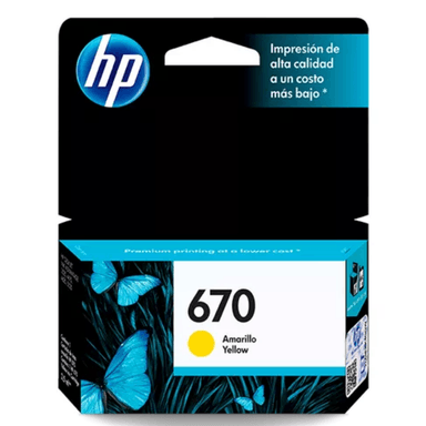 CARTUCHO DE TINTA HP 670 AMARILLO ORIGINAL
