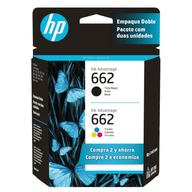 PACK DE CARTUCHOS DE TINTA HP 662 NEGRO Y TRICOLOR ORIGINAL (CZ103AL + CZ104AL)