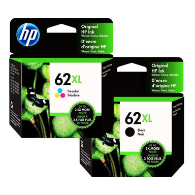 KIT DE TINTA HP C2P05AL (62XL) NEGRO Y HP C2P07AL (62XL) TRICOLOR ORIGINAL