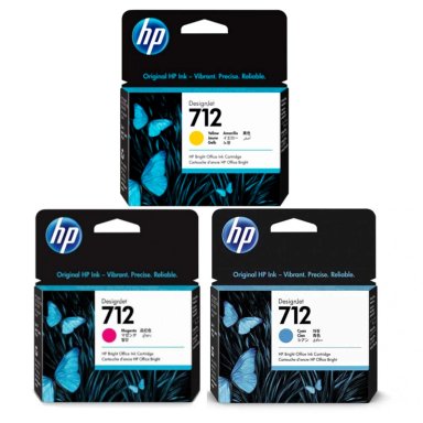 KIT CARTUCHOS DE TINTA HP 712 CIAN MAGENTA AMARILLO