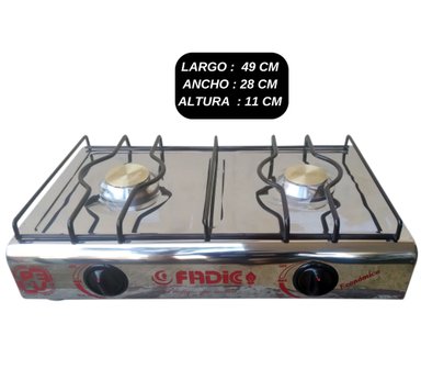 COCINA DE MESA FADICC 2 QUEMADORES TOTAL ACERO INOXIDABLE - 2