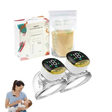 PACK 2 EXTRACTORES LECHE MANOS LIBRES CON BOLSAS RECOLECTORAS