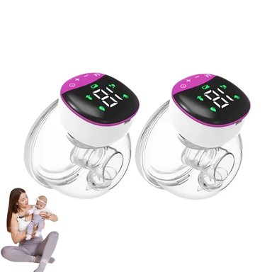 PACK 2 EXTRACTORES LECHE INALÁMBRICO MANOS LIBRES FUCSIAS