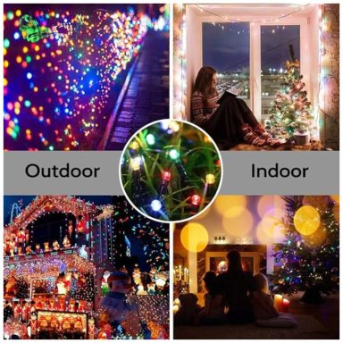 GUIRNALDA DE LUCES NAVIDEÑAS MULTICOLOR CON PANEL SOLAR 10MTS C/U - X2PZS - 2