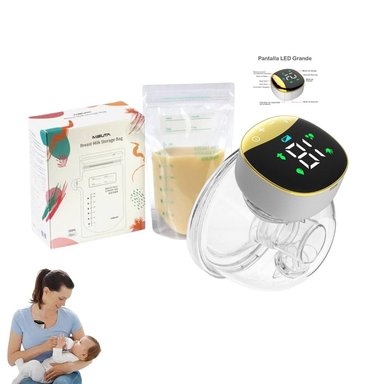 EXTRACTOR LECHE MANOS LIBRES CON BOLSAS RECOLECTORAS