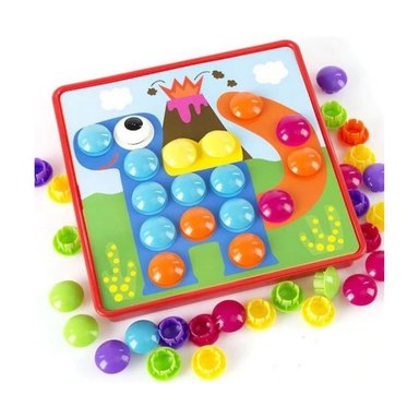 JUEGO DIDÁCTICO PUZZLE MOSAICO BUTTON IDEA PARA NIÑOS - 4