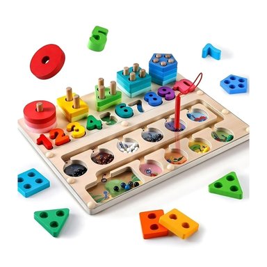 LABERINTO MAGNÉTICO MONTESSORI COLORES NÚMEROS FORMAS - 1