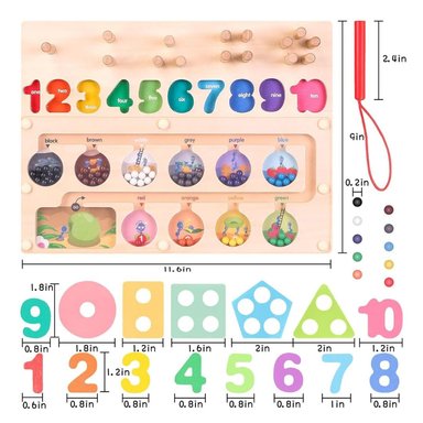 LABERINTO MAGNÉTICO MONTESSORI COLORES NÚMEROS FORMAS - 2