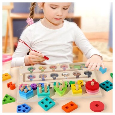 LABERINTO MAGNÉTICO MONTESSORI COLORES NÚMEROS FORMAS - 3