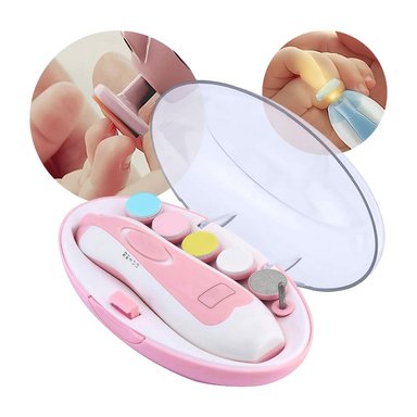 SET ROSADO LIMA ELÉCTRICA UÑAS BEBÉ