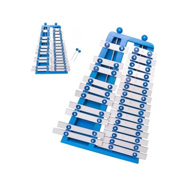 XILÓFONO METALOFONO CROMÁTICO 25 NOTAS AZUL