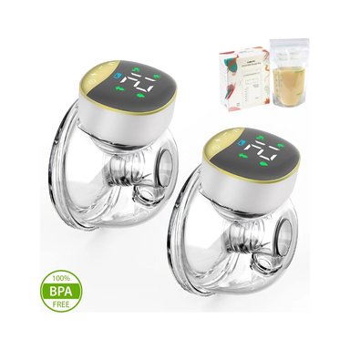 DÚO EXTRACTORES DE LECHE MANOS LIBRES Y BOLSAS RECOLECTORAS