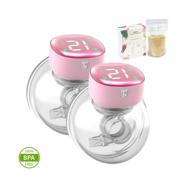 DÚO EXTRACTORES DE LECHE MANOS LIBRES Y BOLSAS RECOLECTORAS