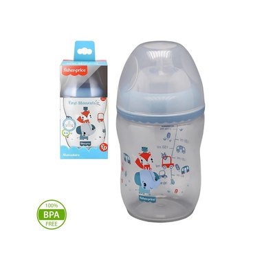 BIBERÓN FISHERPRICE ANTICÓLICOS CELESTE 270 ML