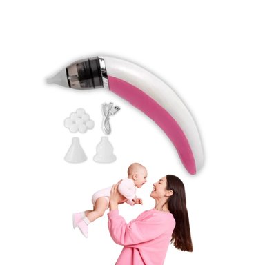 ASPIRADOR NASAL ELÉCTRICO PORTÁTIL COLOR FUCSIA PARA BEBÉ