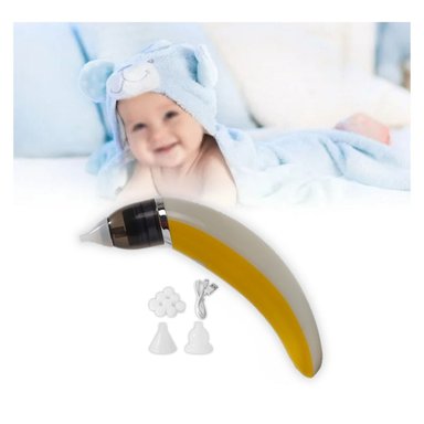 ASPIRADOR NASAL ELÉCTRICO PORTÁTIL COLOR AMARILLO PARA BEBÉ