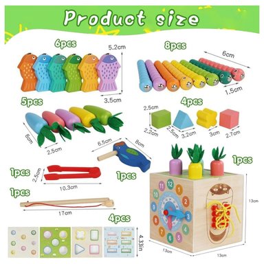 CUBO MONTESSORI DE MADERA OSITO - JUEGO SENSORIAL - 3