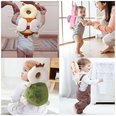 MOCHILA PROTECTORA ANTIGOLPES DISEÑO ANIMALITOS PARA BEBÉ NIÑO - 6