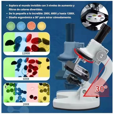 SET MICROSCOPIO INFANTIL CON AMPLIACIÓN HASTA X1200 - 3