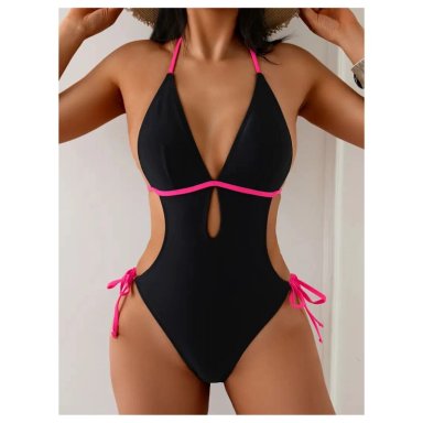 TRIKINI PUSH UP LICRA NEGRO – ROPA DE BAÑO MUJER - 1