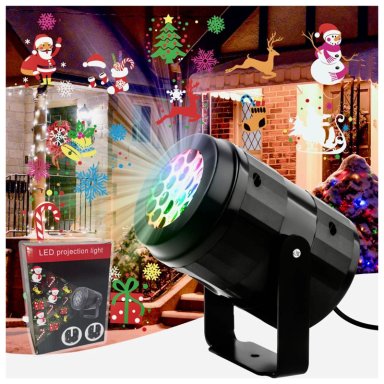 PROYECTOR NAVIDEÑO MULTICOLOR LED PARA EXTERIOR E INTERIOR