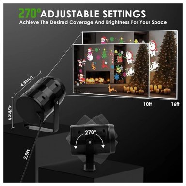PROYECTOR NAVIDEÑO MULTICOLOR LED PARA EXTERIOR E INTERIOR - 6